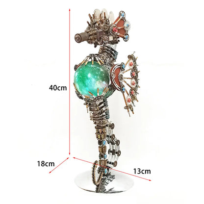 Steampunk Seahorse Puzzle 3D DIY Model Kit MISS IRON