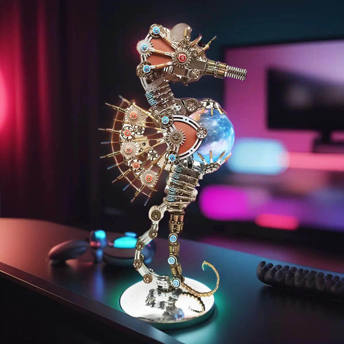 Steampunk Seahorse Puzzle 3D DIY Model Kit MISS IRON