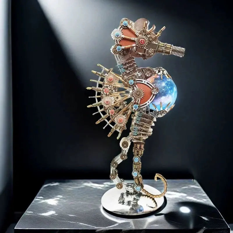 Steampunk Seahorse Puzzle 3D DIY Model Kit MISS IRON