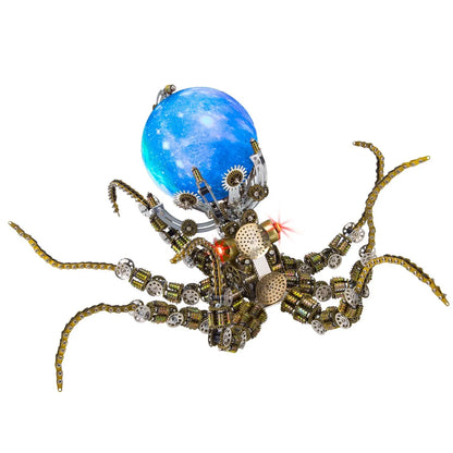 Steampunk Mechanical Octopus Metal DIY 3D Model Kit MISS IRON