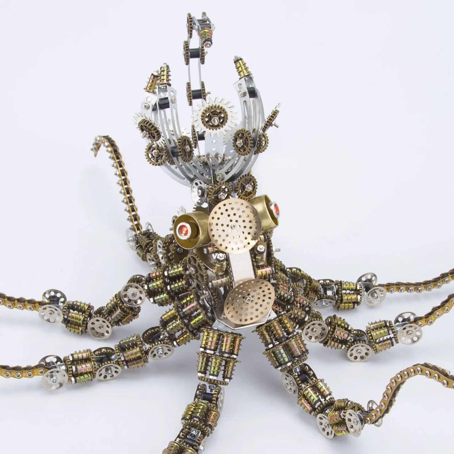 Steampunk Mechanical Octopus Metal DIY 3D Model Kit MISS IRON