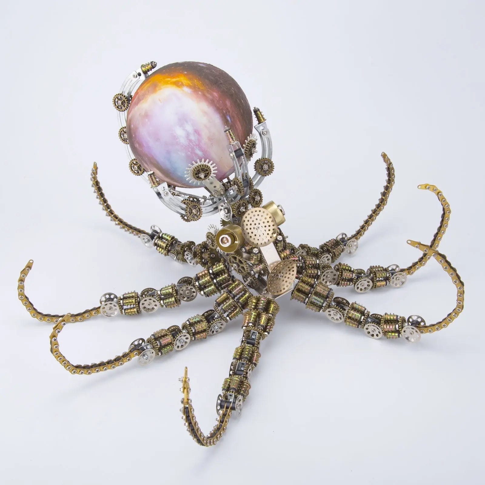 Steampunk Mechanical Octopus Metal DIY 3D Model Kit MISS IRON