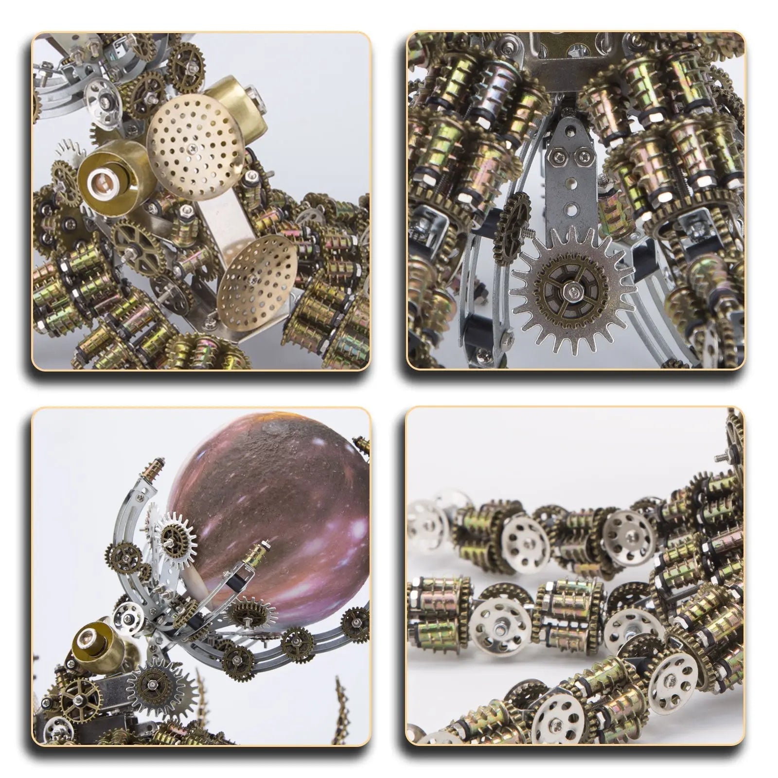 Steampunk Mechanical Octopus Metal DIY 3D Model Kit MISS IRON