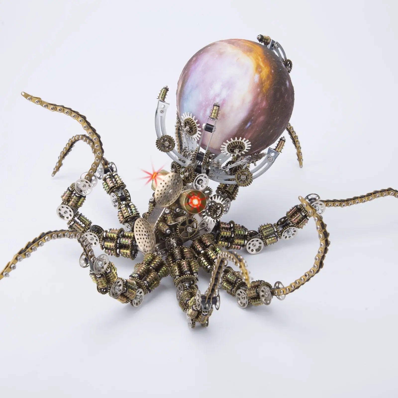 Steampunk Mechanical Octopus Metal DIY 3D Model Kit MISS IRON