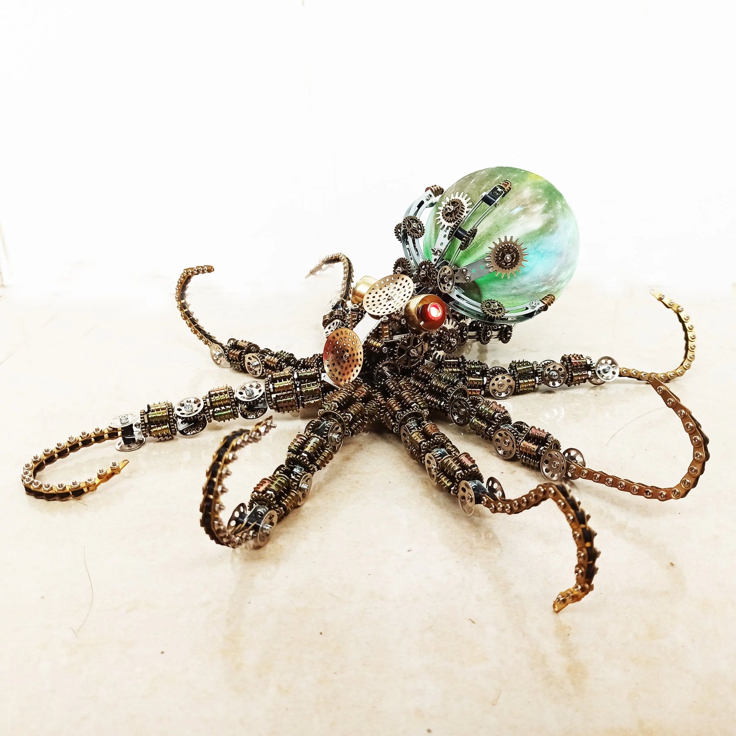 Steampunk Mechanical Octopus Metal DIY 3D Model Kit MISS IRON