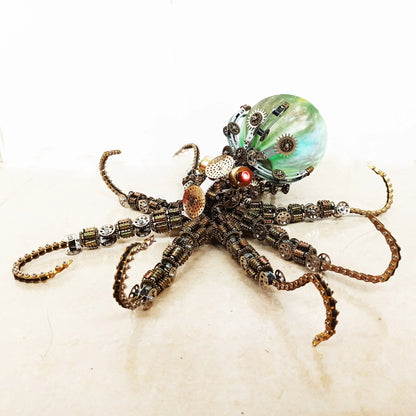 Steampunk Mechanical Octopus Metal DIY 3D Model Kit MISS IRON