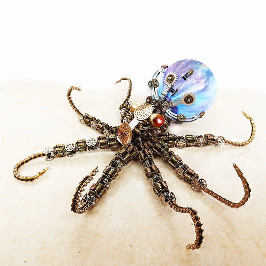 Steampunk Mechanical Octopus Metal DIY 3D Model Kit MISS IRON