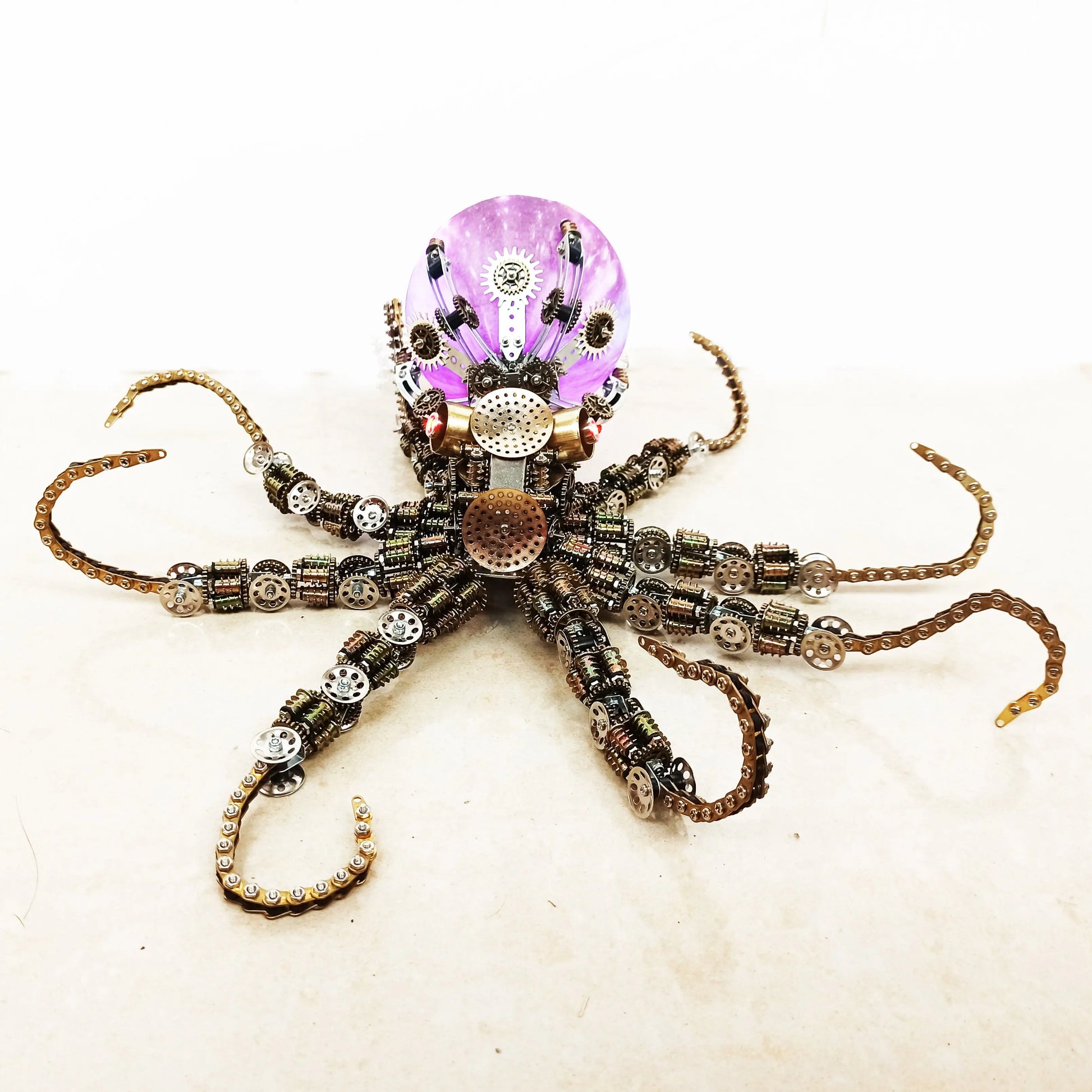 Steampunk Mechanical Octopus Metal DIY 3D Model Kit MISS IRON