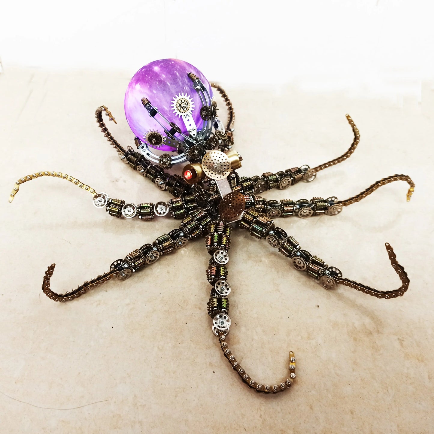 Steampunk Mechanical Octopus Metal DIY 3D Model Kit MISS IRON