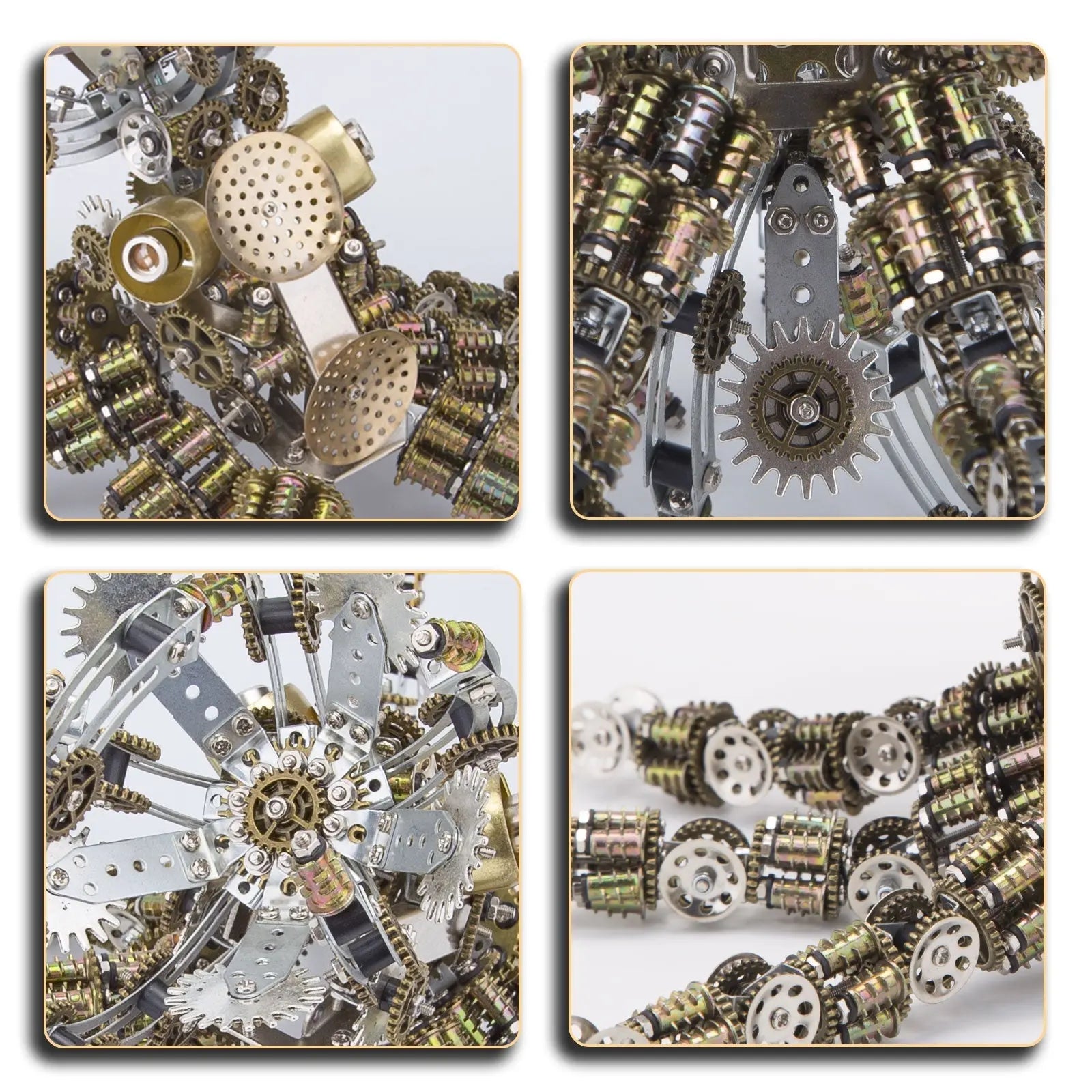 Steampunk Mechanical Octopus Metal DIY 3D Model Kit MISS IRON