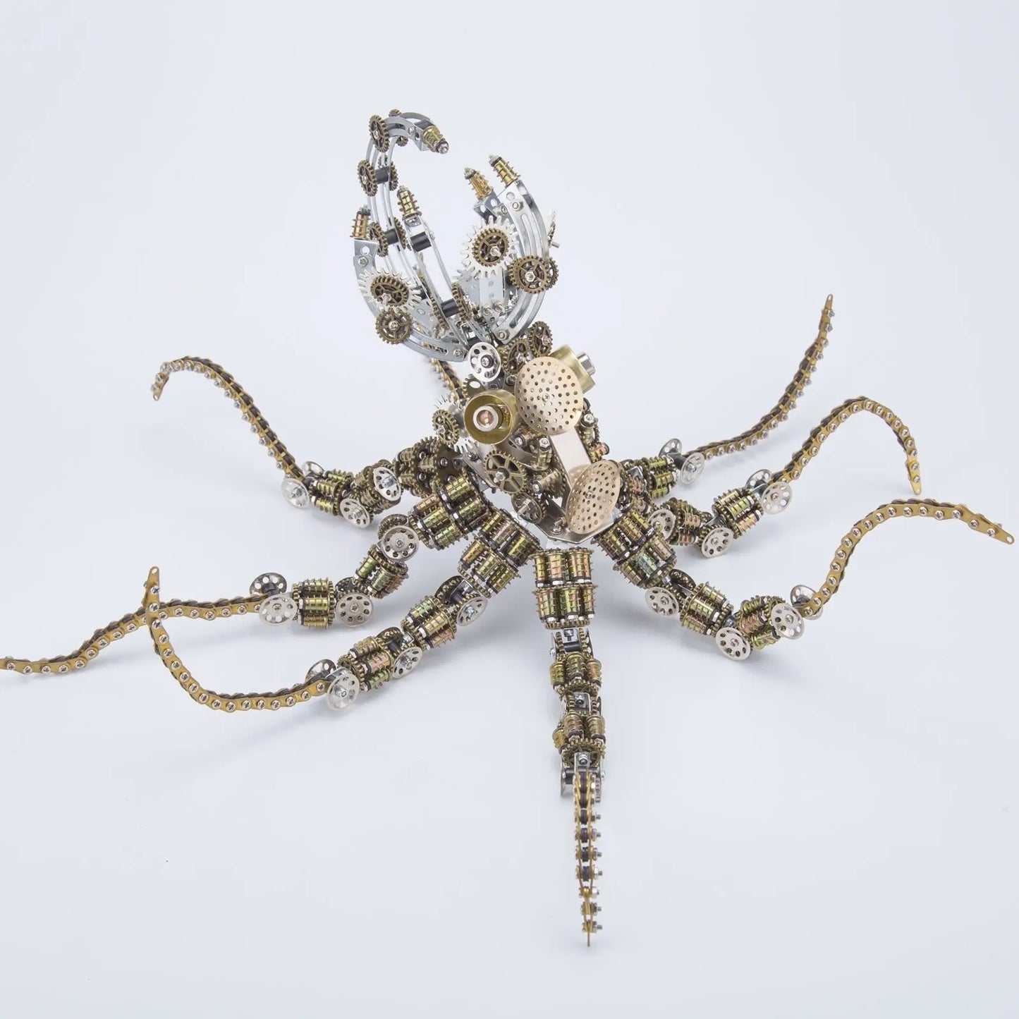 Steampunk Mechanical Octopus Metal DIY 3D Model Kit MISS IRON