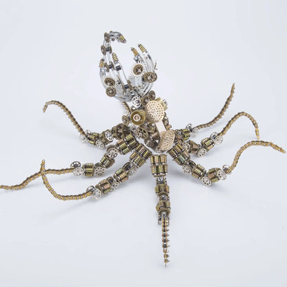 Steampunk Mechanical Octopus Metal DIY 3D Model Kit MISS IRON