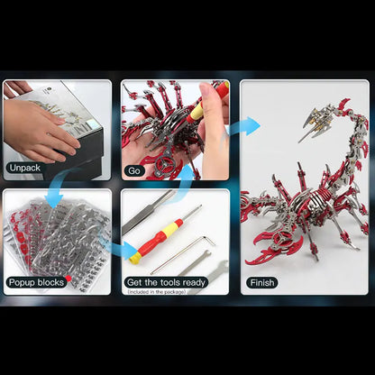 3D Scorpion Metal Puzzle Colorful Model Kit MISS IRON