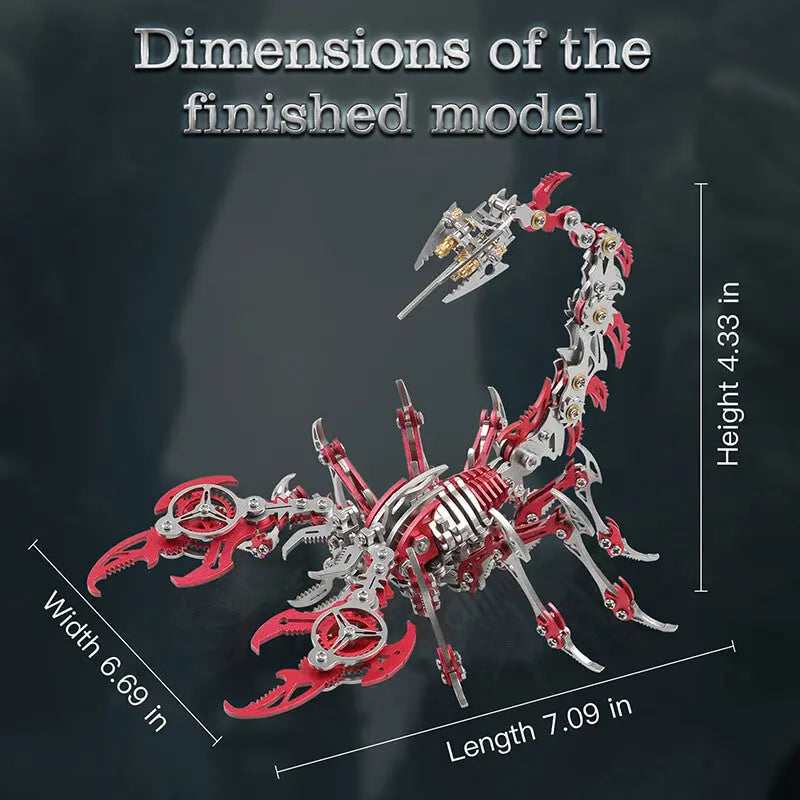 3D Scorpion Metal Puzzle Colorful Model Kit MISS IRON