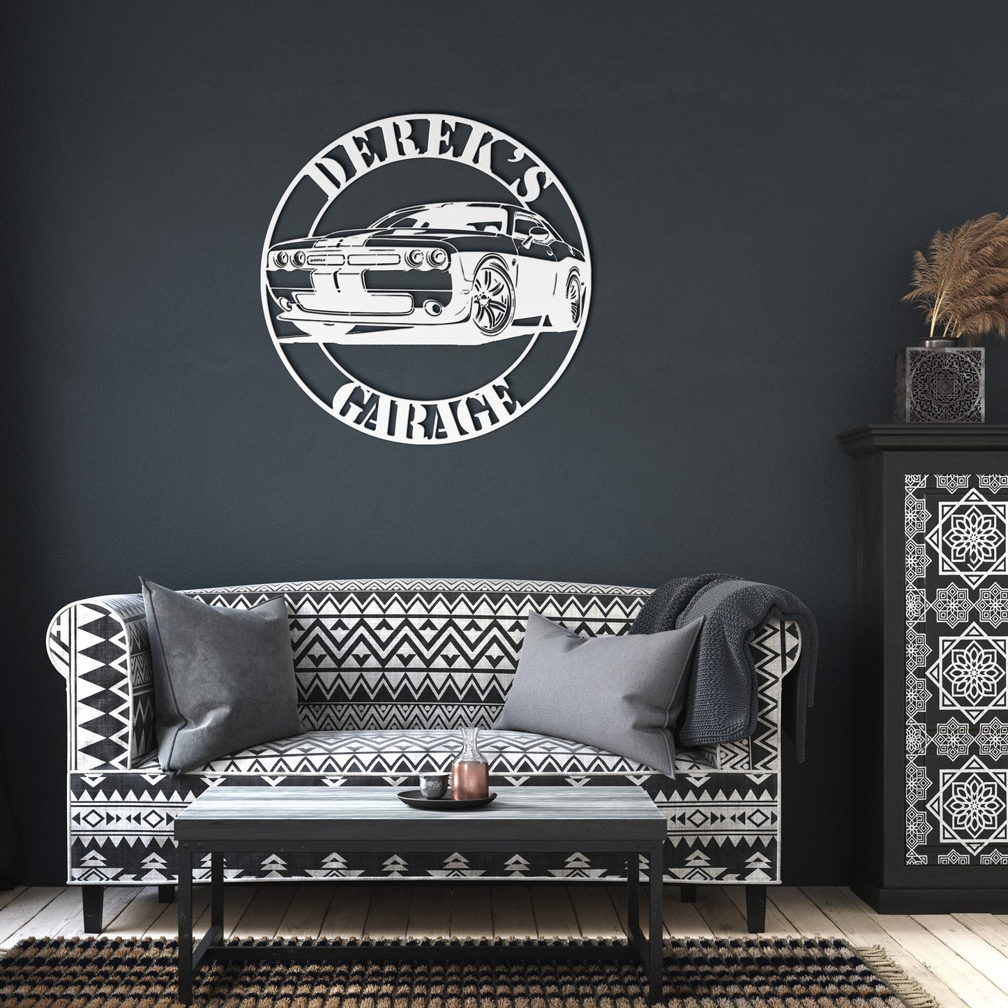 Mopar Challenger American Muscle Car Custom Metal Garage Sign - MISSIRON