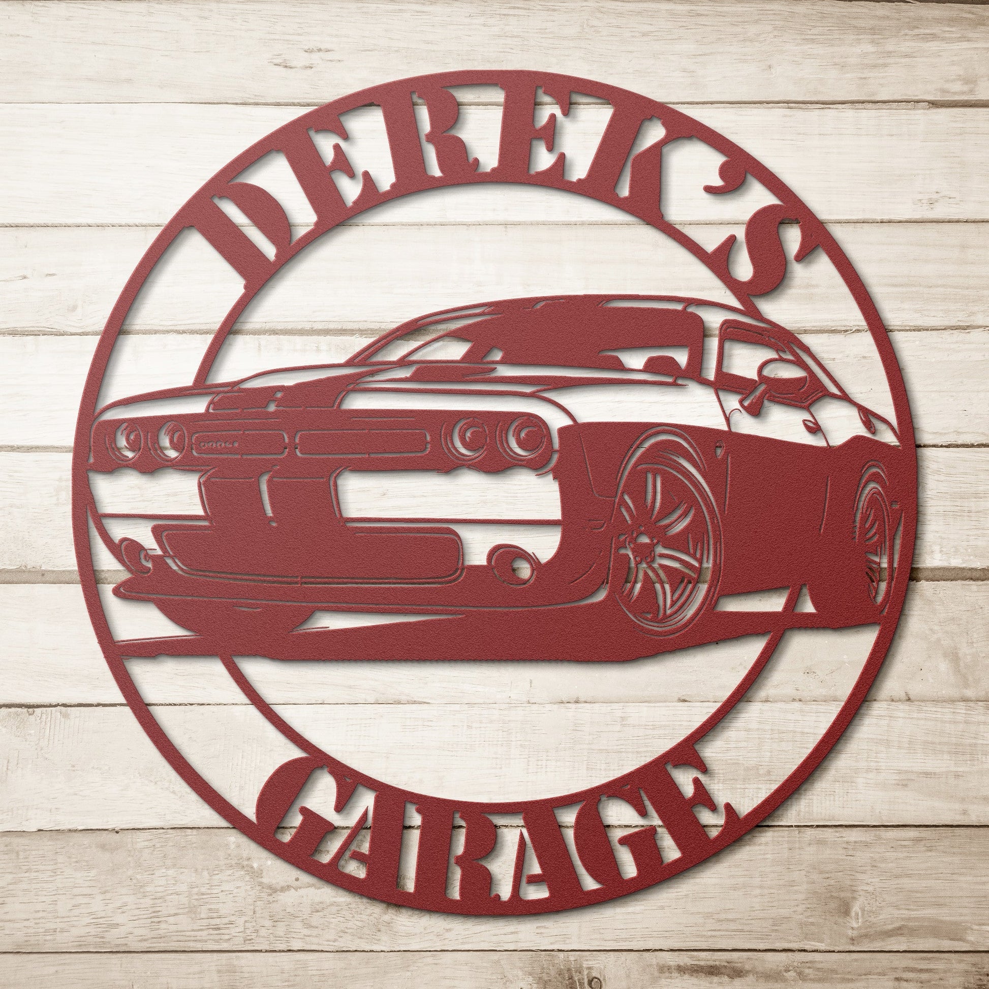Mopar Challenger American Muscle Car Custom Metal Garage Sign - MISSIRON