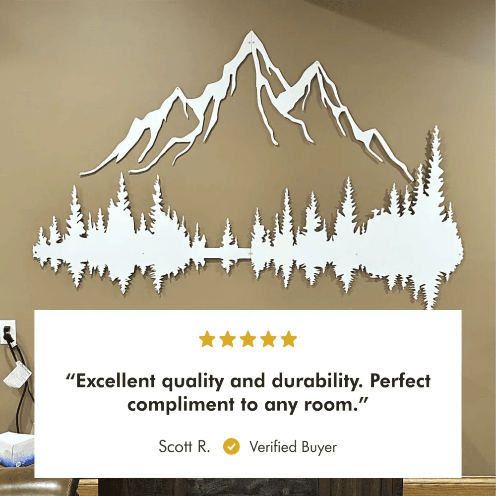 Mountain and Forest Metal Wall Art - MISSIRON