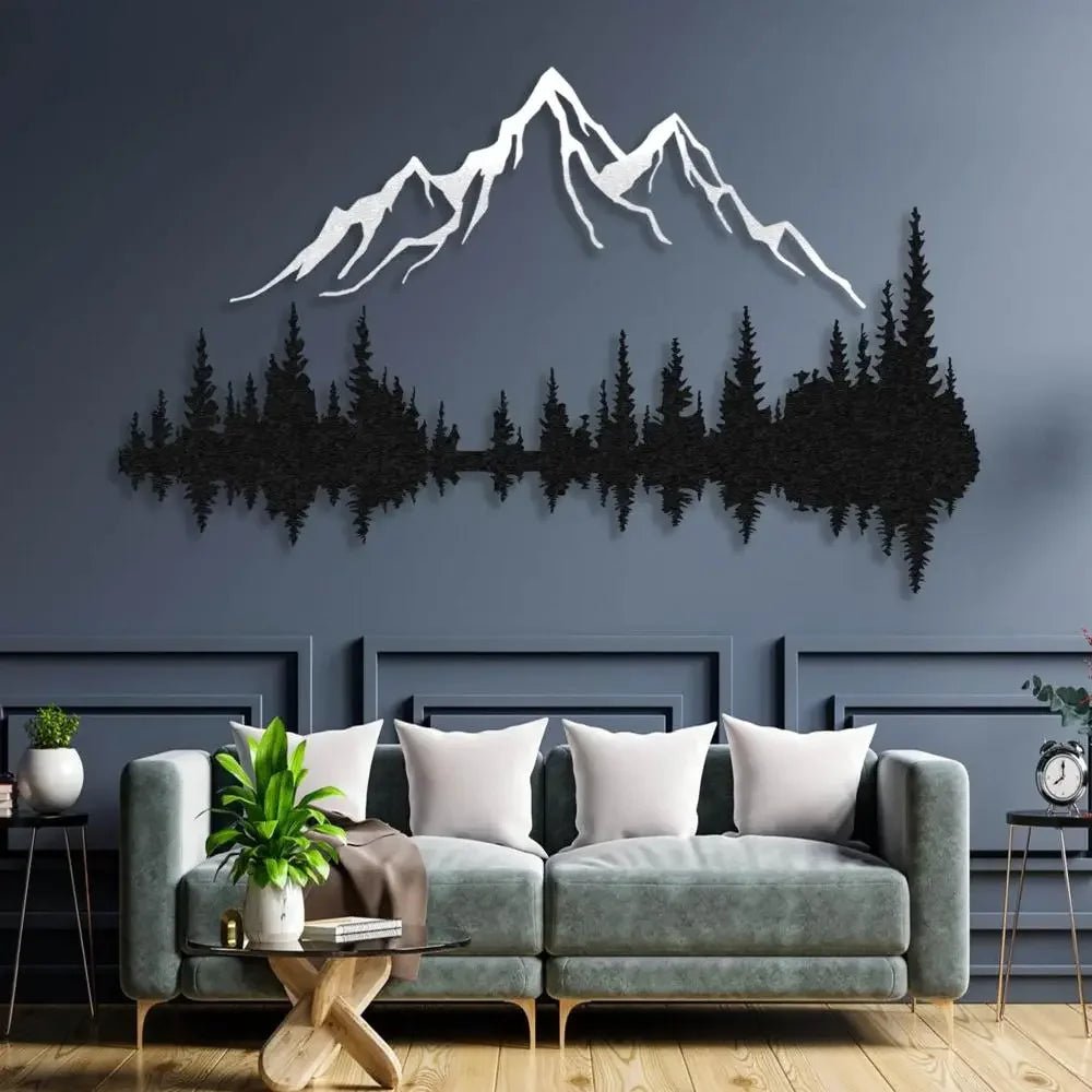 Mountain and Forest Metal Wall Art - MISSIRON