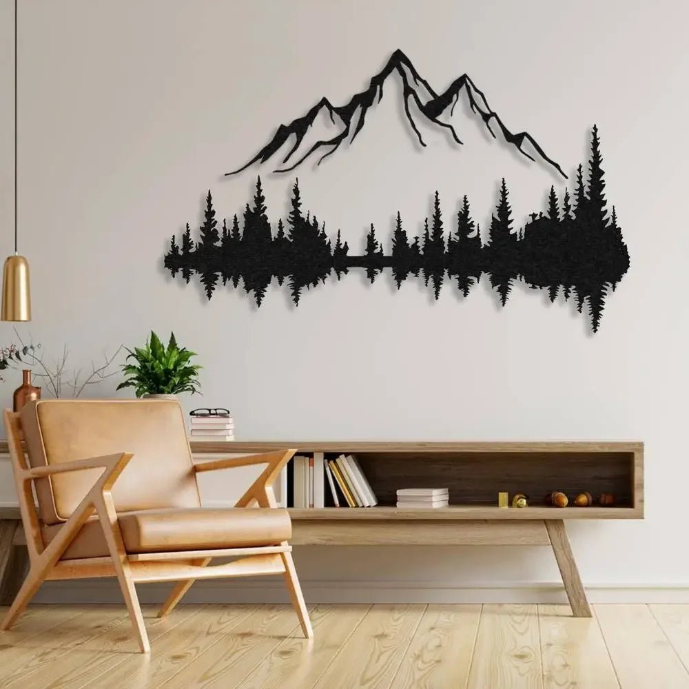 Mountain and Forest Metal Wall Art - MISSIRON