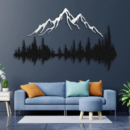 Mountain and Forest Metal Wall Art - MISSIRON