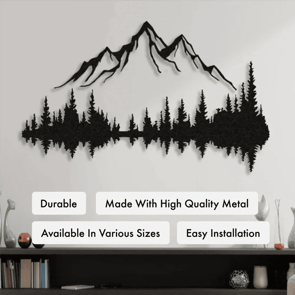 Mountain and Forest Metal Wall Art - MISSIRON