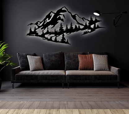 Mountain Range View - Metal Wall Art - MISSIRON