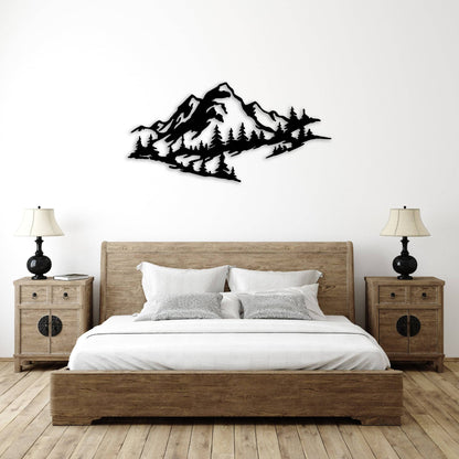 Mountain Range View - Metal Wall Art - MISSIRON