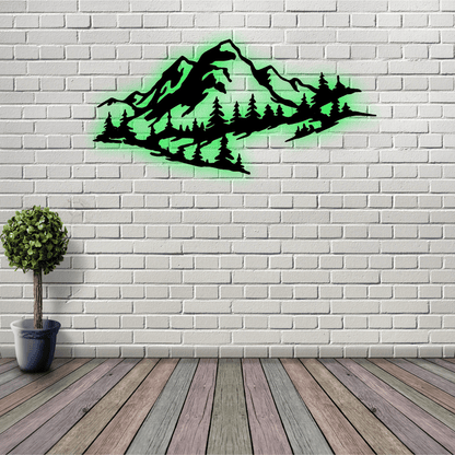 Mountain Range View - Metal Wall Art - MISSIRON