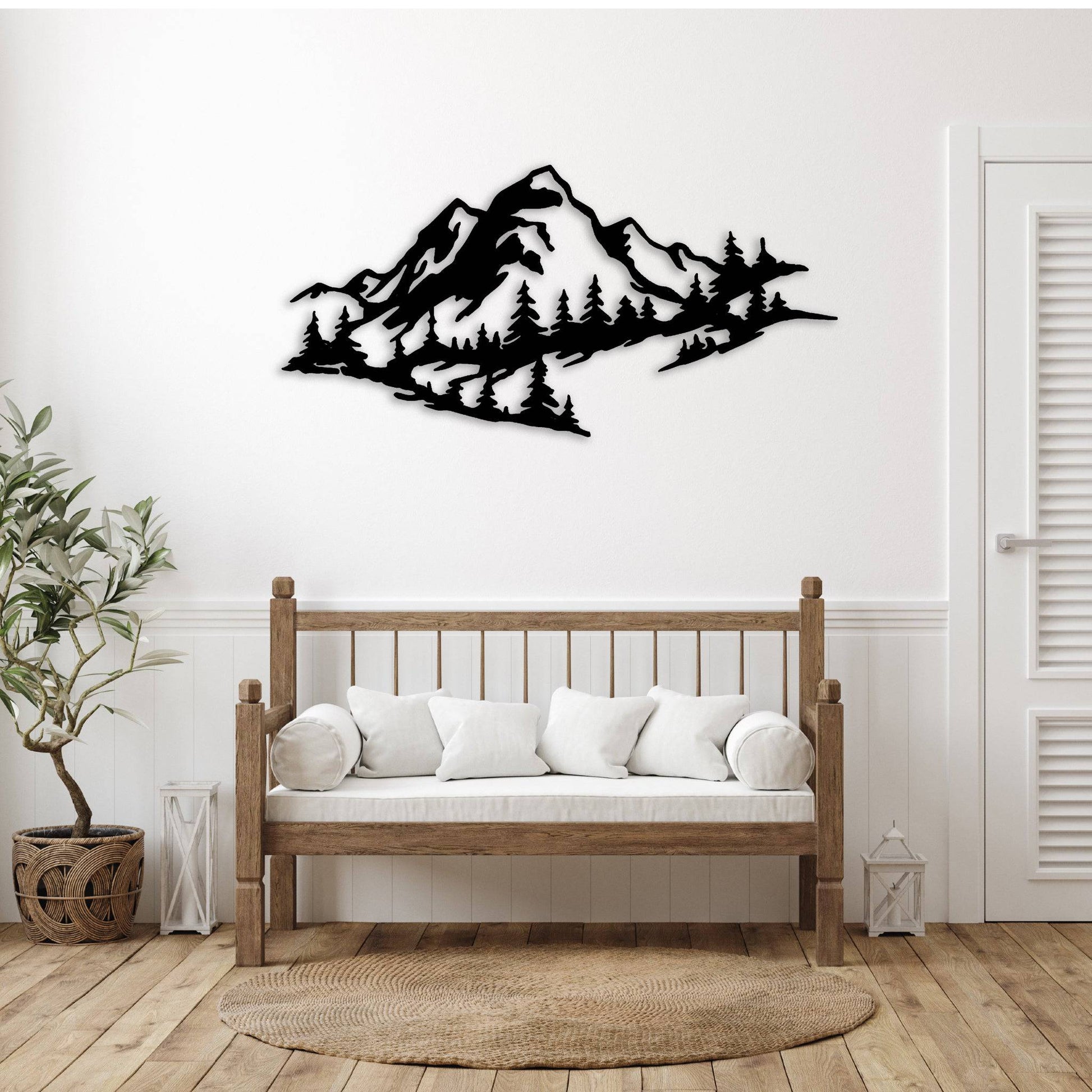 Mountain Range View - Metal Wall Art - MISSIRON