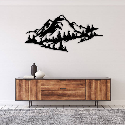 Mountain Range View - Metal Wall Art - MISSIRON