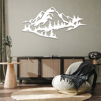 Mountain Range View - Metal Wall Art - MISSIRON