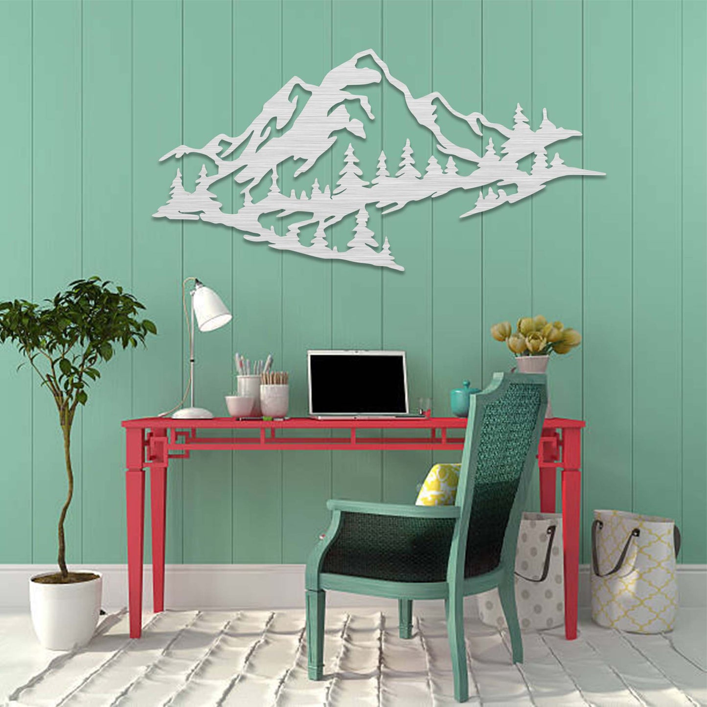Mountain Range View - Metal Wall Art - MISSIRON