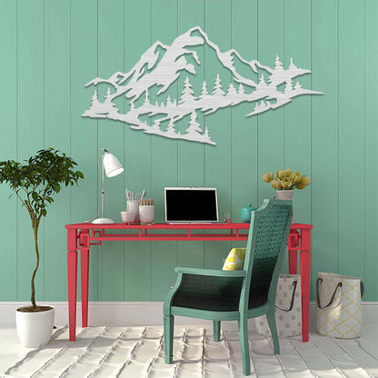 Mountain Range View - Metal Wall Art - MISSIRON