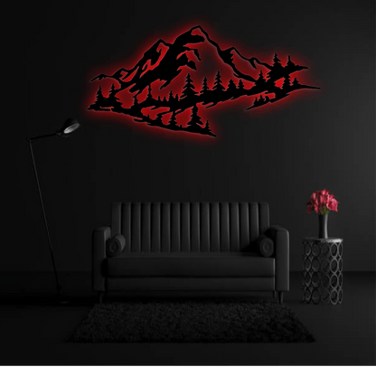 Mountain Range View - Metal Wall Art - MISSIRON