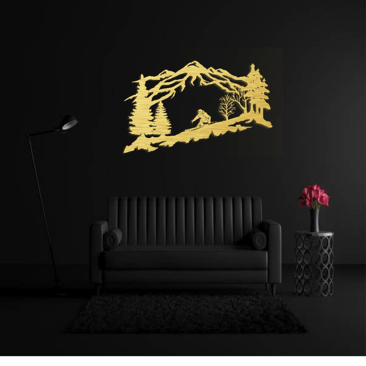 Mountain Skier - Metal Wall Art - MISSIRON