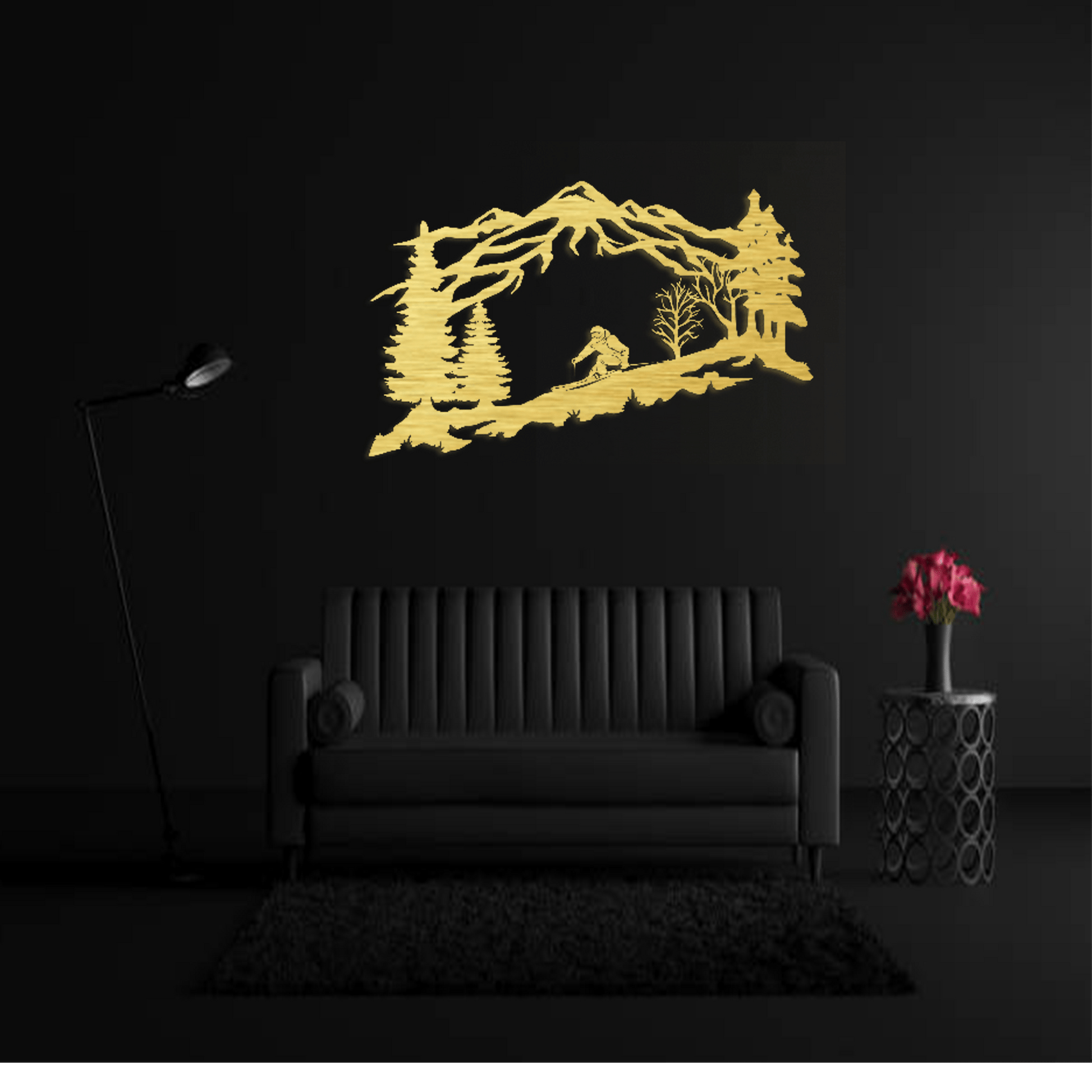 Mountain Skier - Metal Wall Art - MISSIRON