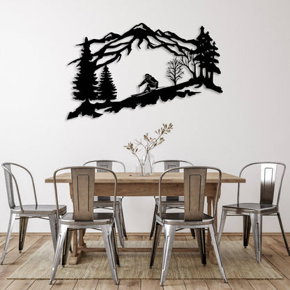 Mountain Skier - Metal Wall Art - MISSIRON