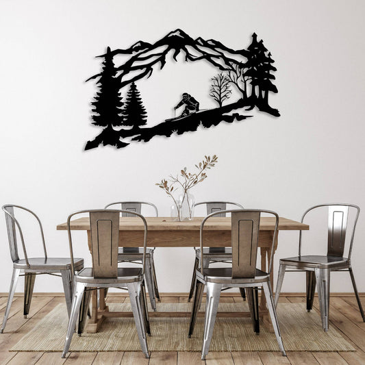 Mountain Skier - Metal Wall Art - MISSIRON