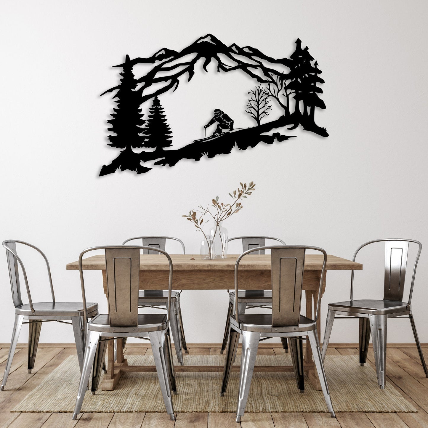 Mountain Skier - Metal Wall Art - MISSIRON