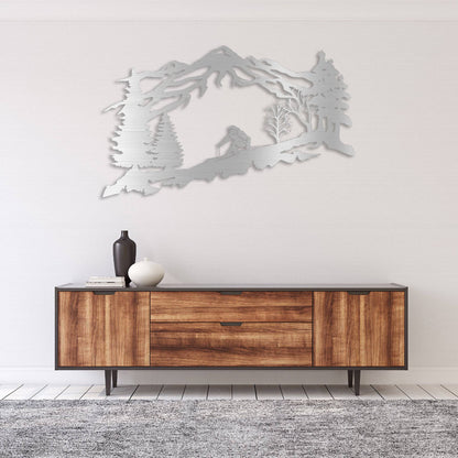 Mountain Skier - Metal Wall Art - MISSIRON