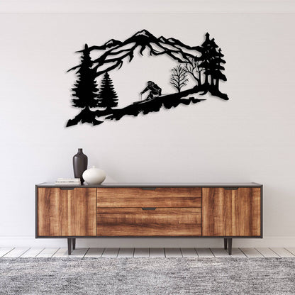 Mountain Skier - Metal Wall Art - MISSIRON