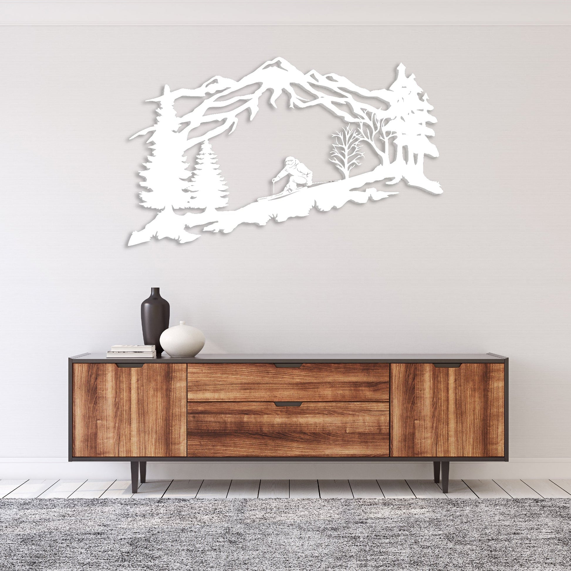 Mountain Skier - Metal Wall Art - MISSIRON