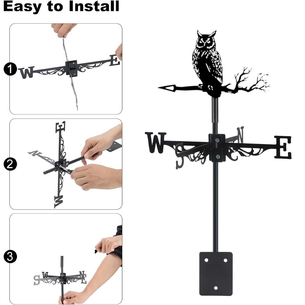 Owl Stainless Steel Weathervane - MISSIRON