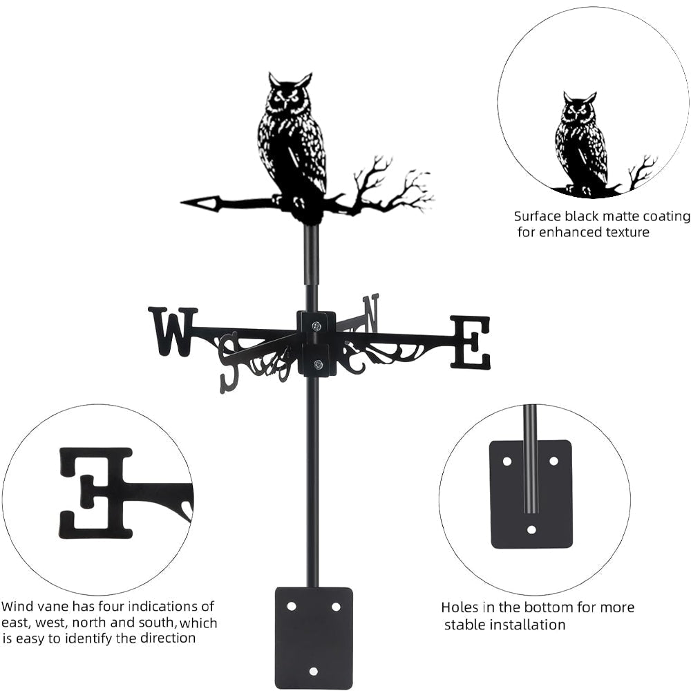 Owl Stainless Steel Weathervane - MISSIRON