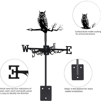 Owl Stainless Steel Weathervane - MISSIRON