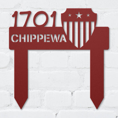 Patriot Shield Address Sign - MISSIRON