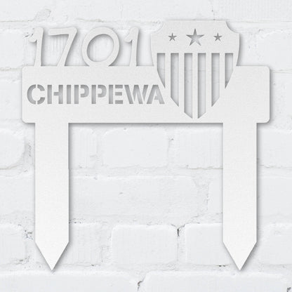 Patriot Shield Address Sign - MISSIRON