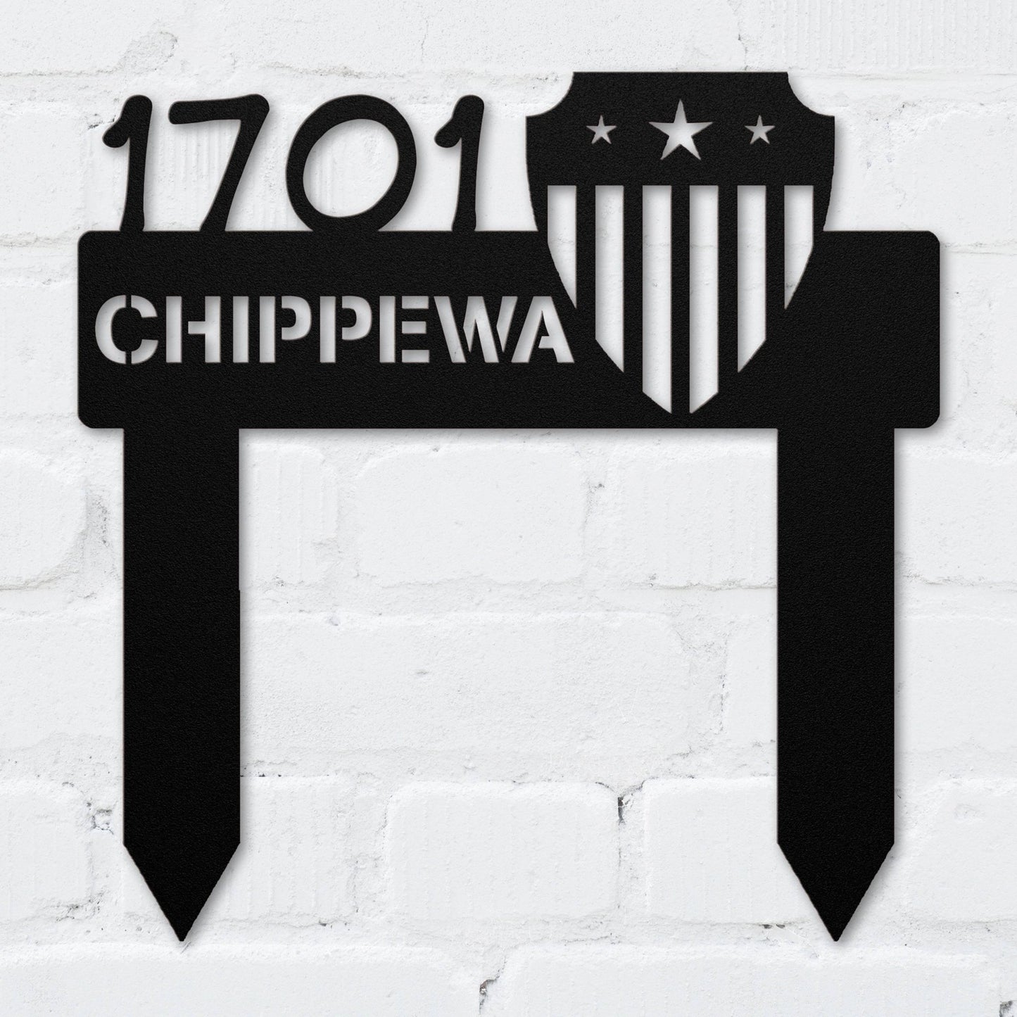 Patriot Shield Address Sign - MISSIRON