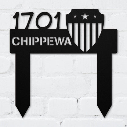 Patriot Shield Address Sign - MISSIRON