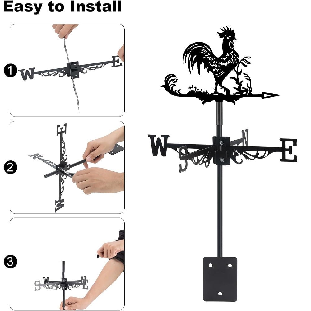 Rooster Stainless Steel Weathervane - MISSIRON